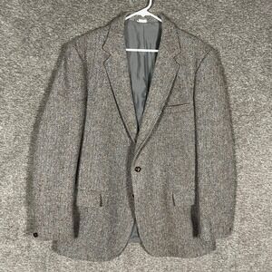 Harris Tweed Gleneagles Range Wool Blazer Sport Coat Herringbone Mens 40R